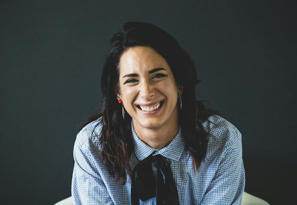 Close portrait of a genuine, bright smile